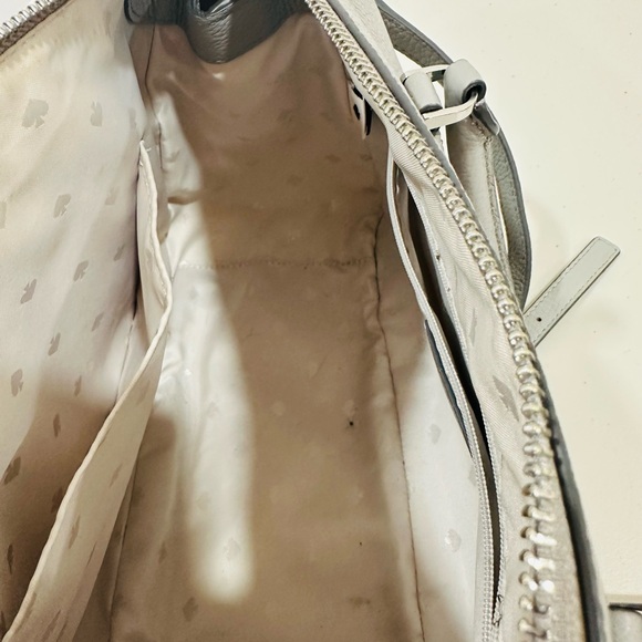 Kate Spade Mimi Satchel Shoulder Bag Nimbus Gray Pebbled Leather - Picture 14 of 15
